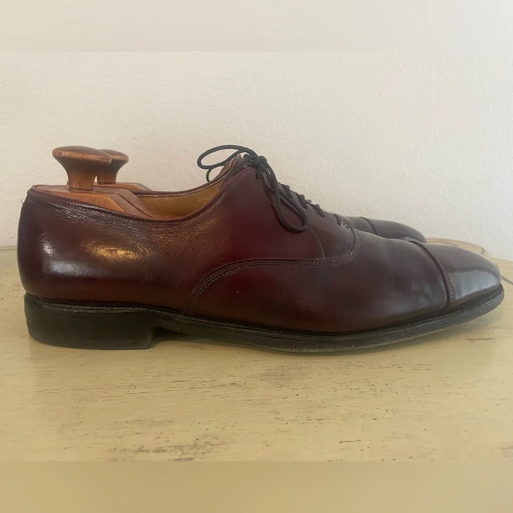 ALLEN EDMONDS Park Avenue Leather Cap Toe Oxford Dress Shoe in  Cordovan‎ 11.5 C
